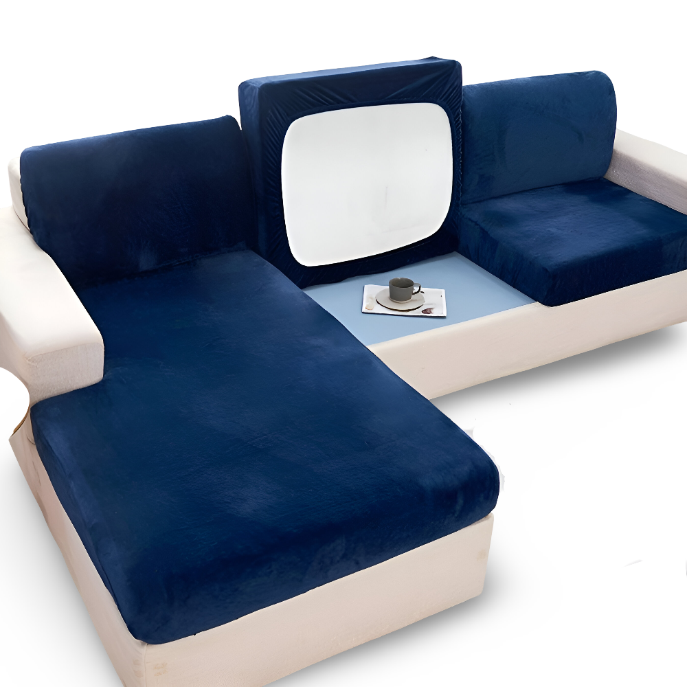 Frendorf | Velvet Sofabezug - Glatter Ultra-Stretch Sofabezug