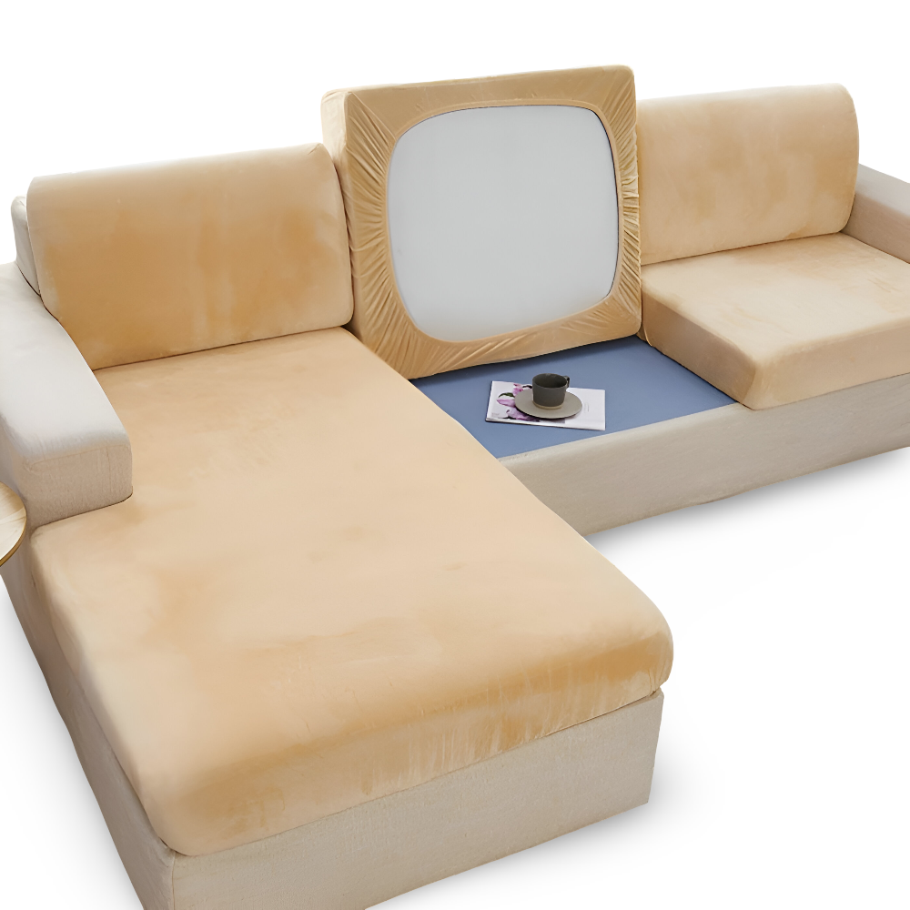 Frendorf | Velvet Sofabezug - Glatter Ultra-Stretch Sofabezug