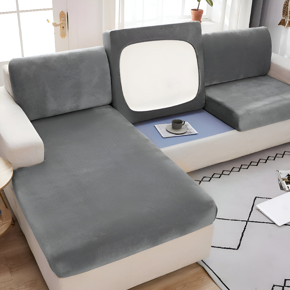 Frendorf | Velvet Sofabezug - Glatter Ultra-Stretch Sofabezug