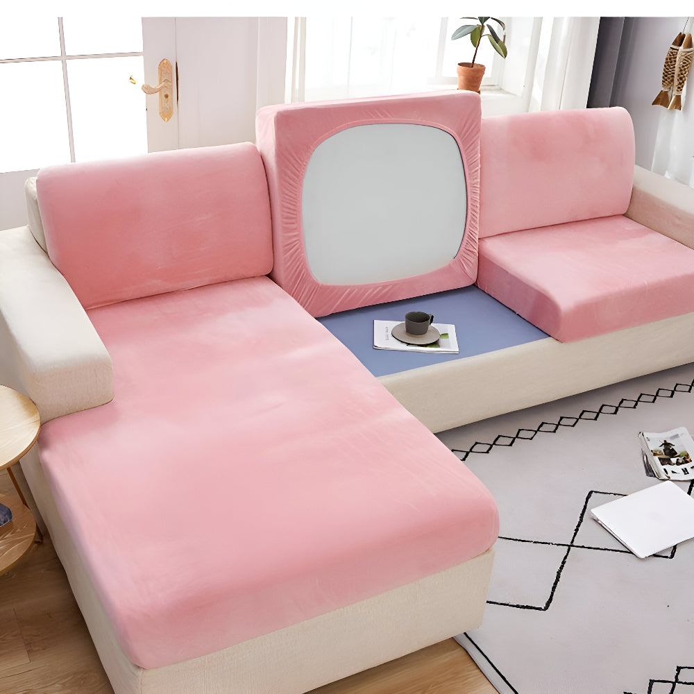 Frendorf | Velvet Sofabezug - Glatter Ultra-Stretch Sofabezug