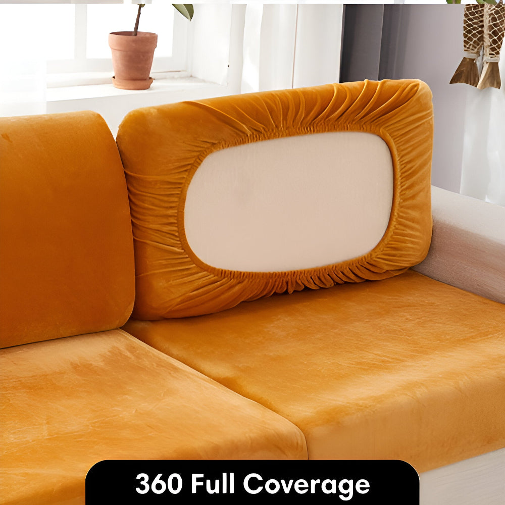 Frendorf | Velvet Sofabezug - Glatter Ultra-Stretch Sofabezug