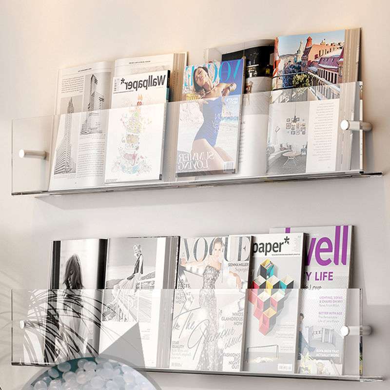 Acryl Wandmontierte Schwebende Zeitschriftenregal
