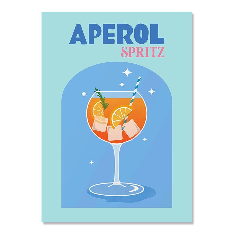 Bunte Cocktails Leinwand Poster