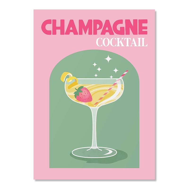 Bunte Cocktails Leinwand Poster
