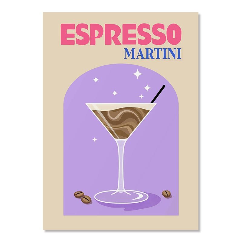 Bunte Cocktails Leinwand Poster