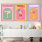 Bunte Cocktails Leinwand Poster