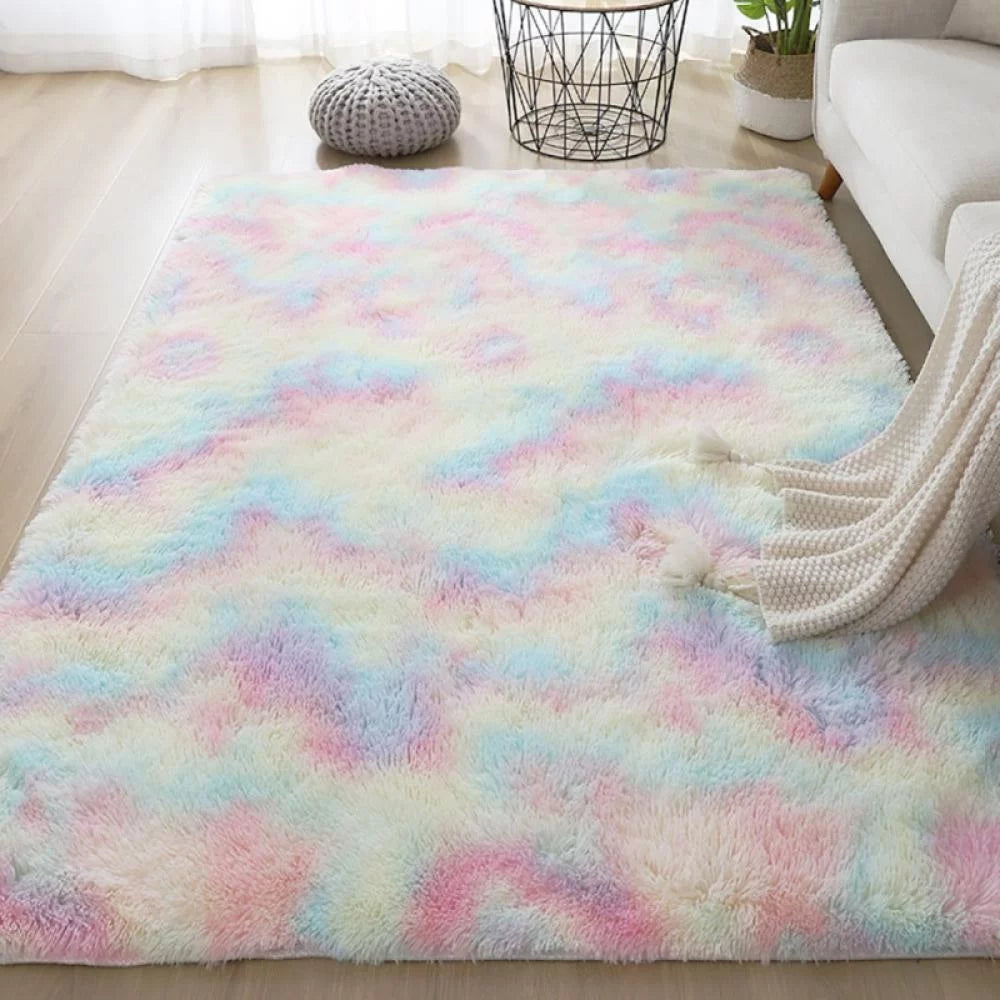 Pastell Regenbogen Batik Teppich