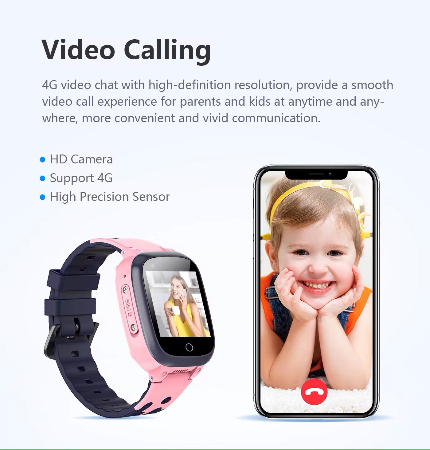 Frendorf | Kids 4G & WiFi GPS Standort Tracker SOS Smartwatch mit Videoanruf für Mädchen & Jungen