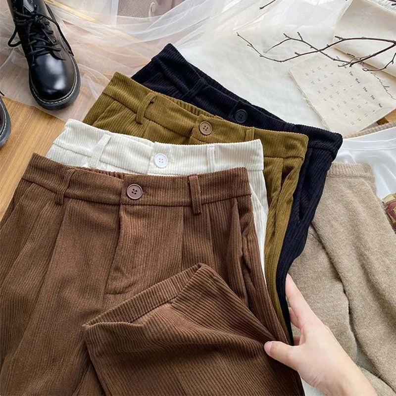 Frendorf | CINDY | Vintage Corduroy Damenhose mit Hoher Taille | Stylische Hose für einen Warmen Herbst