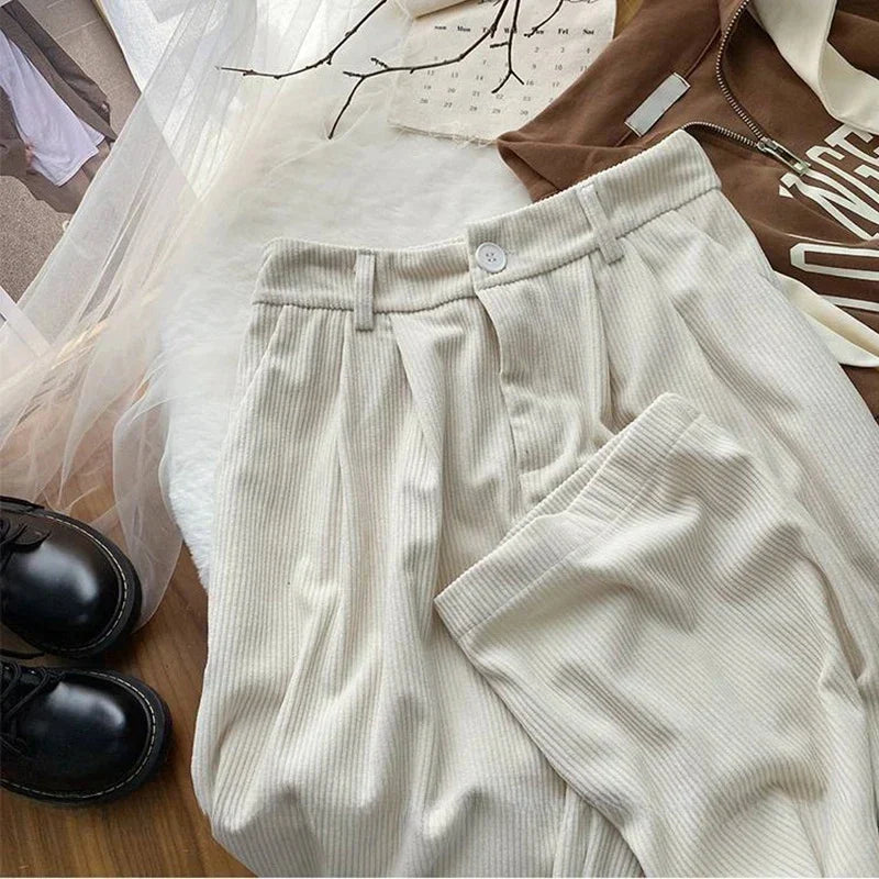 Frendorf | CINDY | Vintage Corduroy Damenhose mit Hoher Taille | Stylische Hose für einen Warmen Herbst