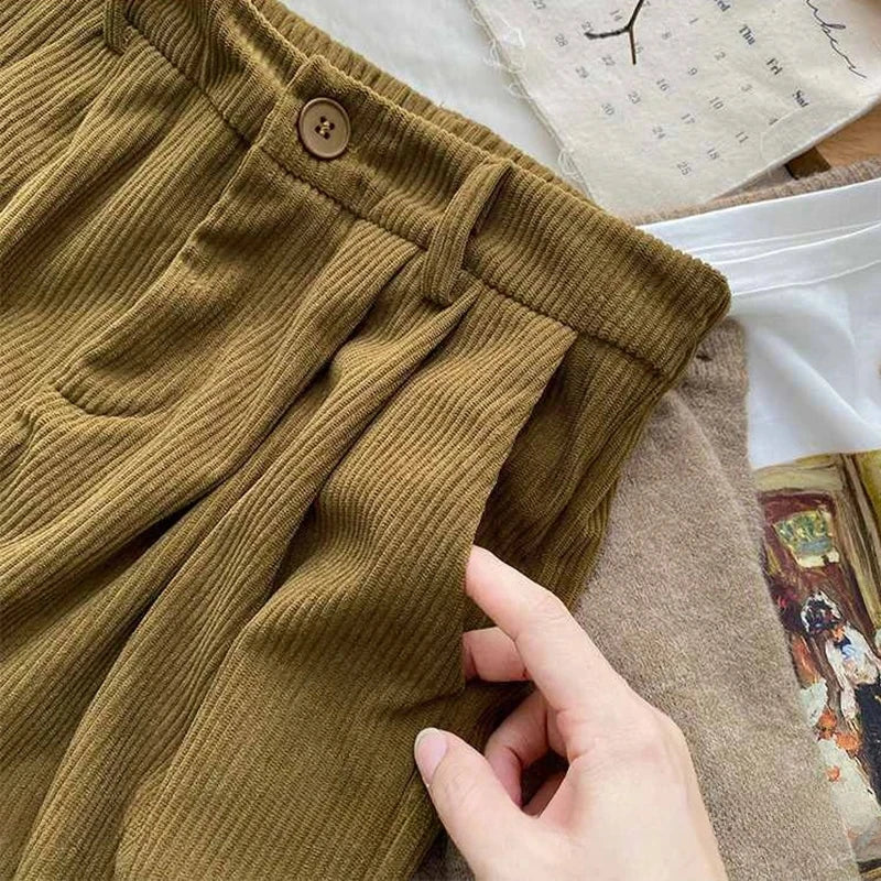 Frendorf | CINDY | Vintage Corduroy Damenhose mit Hoher Taille | Stylische Hose für einen Warmen Herbst