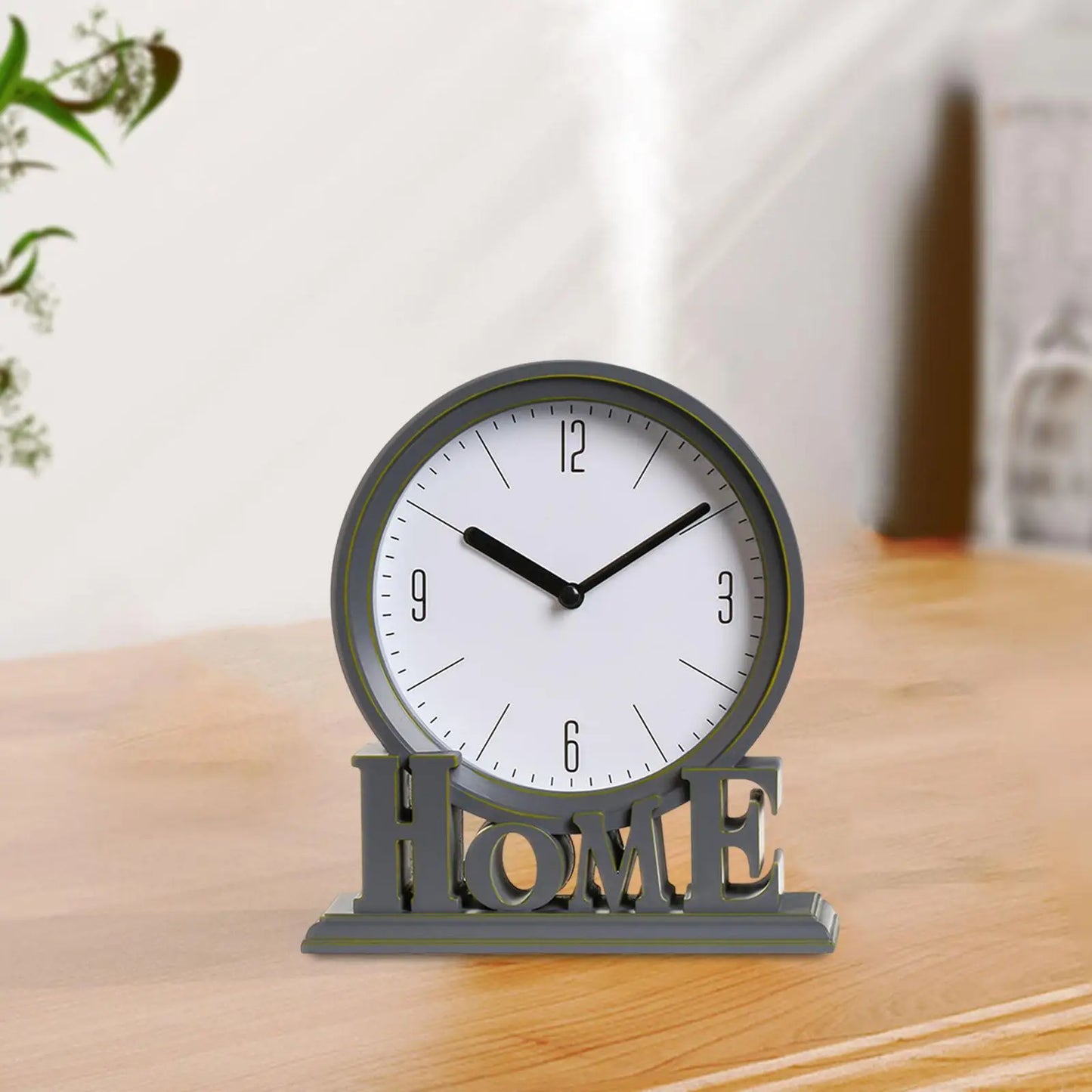 Vintage Schreibtischuhr – Stille Uhr – Zuhause – Tischuhr – Dekorativ – 18,5 x 6 x 20,6 cm