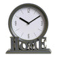 Vintage Schreibtischuhr – Stille Uhr – Zuhause – Tischuhr – Dekorativ – 18,5 x 6 x 20,6 cm