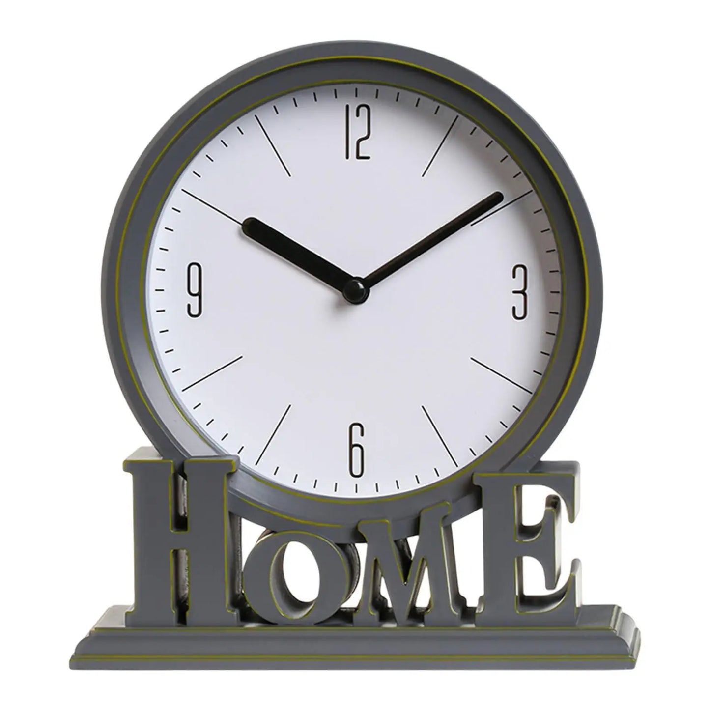Vintage Schreibtischuhr – Stille Uhr – Zuhause – Tischuhr – Dekorativ – 18,5 x 6 x 20,6 cm