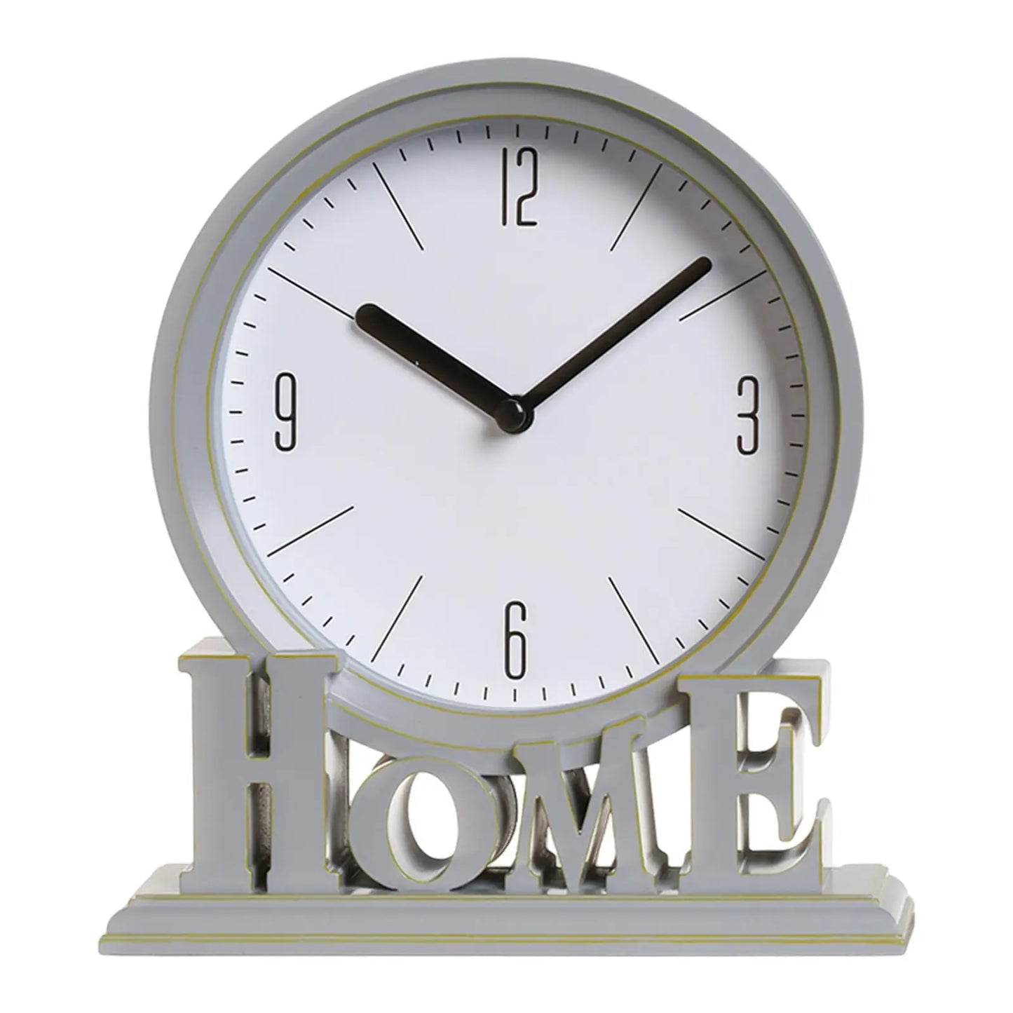 Vintage Schreibtischuhr – Stille Uhr – Zuhause – Tischuhr – Dekorativ – 18,5 x 6 x 20,6 cm