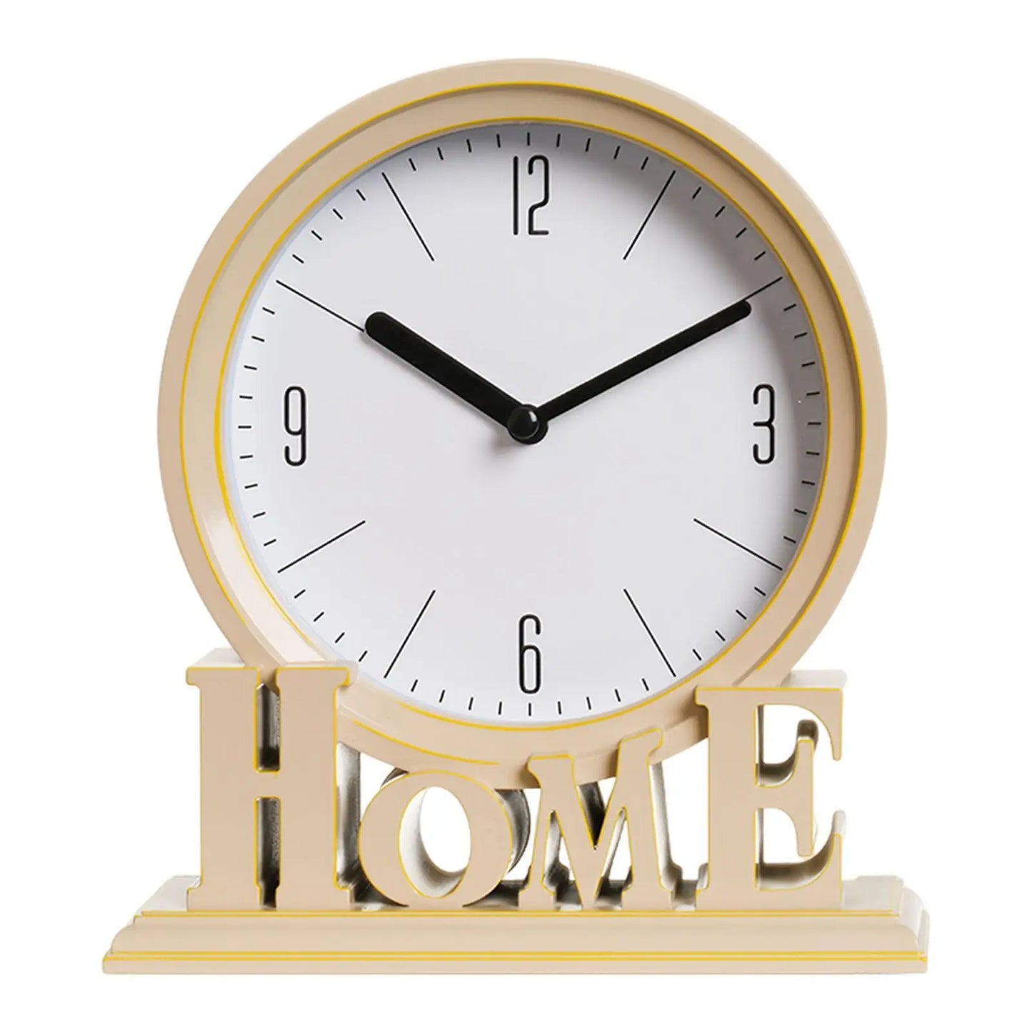 Vintage Schreibtischuhr – Stille Uhr – Zuhause – Tischuhr – Dekorativ – 18,5 x 6 x 20,6 cm