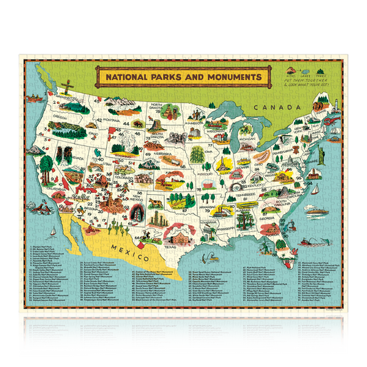 Vintage Nationalparks Karte Puzzle
