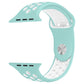 Frendorf | Für Apple Watch Series 10 42mm / 9&8&7 41mm / SE 3&SE 2&6&SE&5&4 40mm / 3&2&1 38mm Modisches Klassisches Silikon Sportuhrband (Weiß Grün)