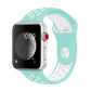Frendorf | Für Apple Watch Series 10 42mm / 9&8&7 41mm / SE 3&SE 2&6&SE&5&4 40mm / 3&2&1 38mm Modisches Klassisches Silikon Sportuhrband (Weiß Grün)