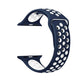 Frendorf | Für Apple Watch Series 10 42mm / 9&8&7 41mm / SE 3&SE 2&6&SE&5&4 40mm / 3&2&1 38mm Modische Klassische Silikon Sportuhrarmband (Dunkelblau Weiß)