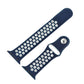 Frendorf | Für Apple Watch Series 10 42mm / 9&8&7 41mm / SE 3&SE 2&6&SE&5&4 40mm / 3&2&1 38mm Modische Klassische Silikon Sportuhrarmband (Dunkelblau Weiß)