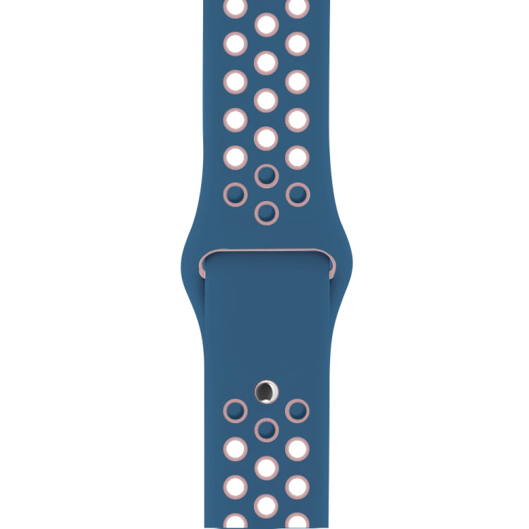 Frendorf | Für Apple Watch Series 7 41mm / 6 & SE & 5 & 4 40mm / 3 & 2 & 1 38mm Modische klassische Silikon-Sportuhrband (Blau Puder)