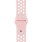 Frendorf | Für Apple Watch Series 7 41mm / 6 & SE & 5 & 4 40mm / 3 & 2 & 1 38mm Modisches Klassisches Silikon Sport Armband (Pink Weiß)