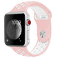 Frendorf | Für Apple Watch Series 7 41mm / 6 & SE & 5 & 4 40mm / 3 & 2 & 1 38mm Modisches Klassisches Silikon Sport Armband (Pink Weiß)