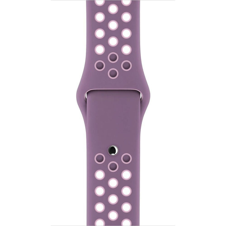 Frendorf | Für Apple Watch Series 7 41 mm / 6 & SE & 5 & 4 40 mm / 3 & 2 & 1 38 mm Mode Klassische Silikon Sport Armband (Lila Puder)