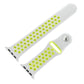 Frendorf | Für Apple Watch Series 7 41mm / 6 & SE & 5 & 4 40mm / 3 & 2 & 1 38mm Modisches Klassisches Silikon Sport Armband (Grau Gelb)