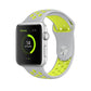 Frendorf | Für Apple Watch Series 7 41mm / 6 & SE & 5 & 4 40mm / 3 & 2 & 1 38mm Modisches Klassisches Silikon Sport Armband (Grau Gelb)