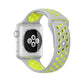 Frendorf | Für Apple Watch Series 7 41mm / 6 & SE & 5 & 4 40mm / 3 & 2 & 1 38mm Modisches Klassisches Silikon Sport Armband (Grau Gelb)
