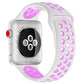 Frendorf | Für Apple Watch Series 7 41mm / 6 & SE & 5 & 4 40mm / 3 & 2 & 1 38mm Modisches Klassisches Silikon Sport Armband (Weiß Lila)