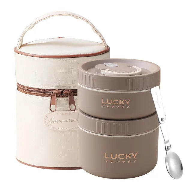 Frendorf | EetJoy | Bento Lunchbox Set | Hält dein Essen warm | Nachhaltig und stilvoll