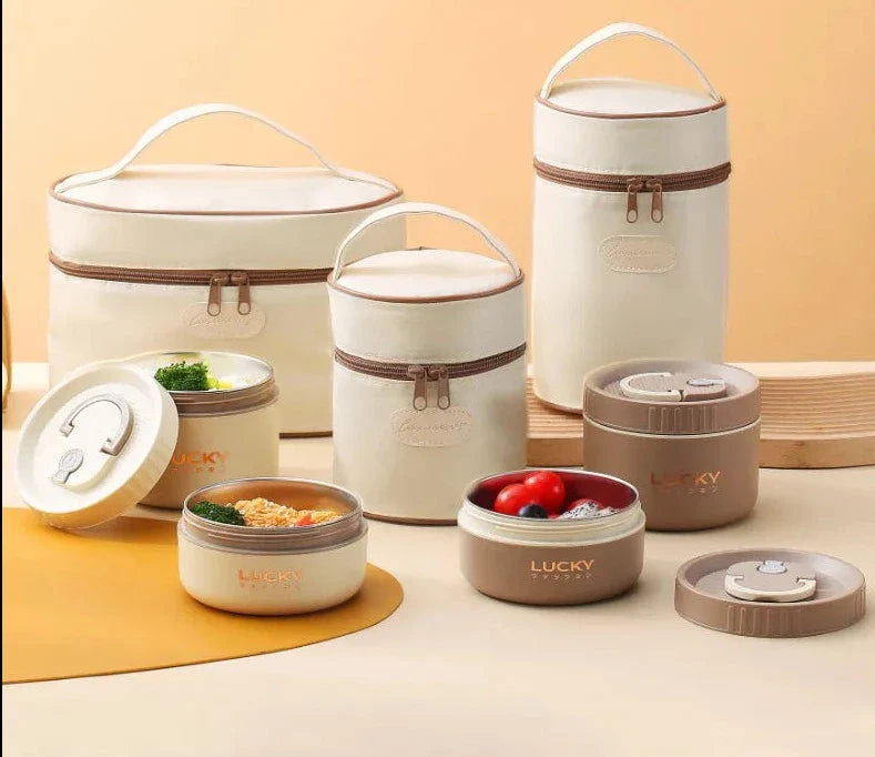 Frendorf | EetJoy | Bento Lunchbox Set | Hält dein Essen warm | Nachhaltig und stilvoll