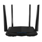 Frendorf | Tenda AC6 AC1200 Smart Dual-Band Wireless Router 5GHz 867Mbps + 2.4GHz 300Mbps WiFi Router mit 4*5dBi externen Antennen (Schwarz)
