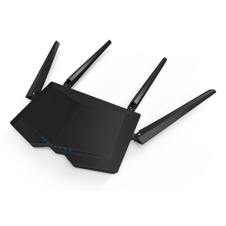 Frendorf | Tenda AC6 AC1200 Smart Dual-Band Wireless Router 5GHz 867Mbps + 2.4GHz 300Mbps WiFi Router mit 4*5dBi externen Antennen (Schwarz)