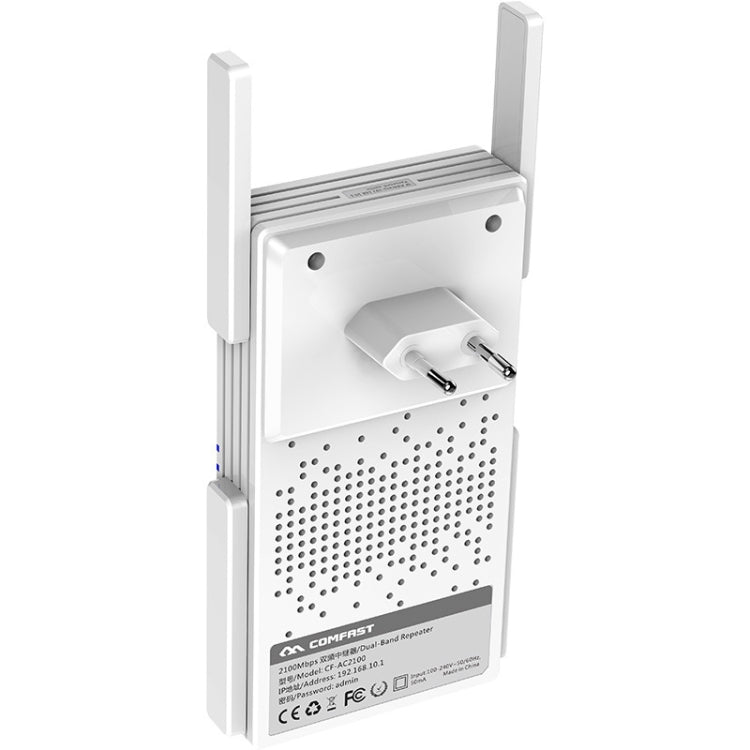 Frendorf | COMFAST CF-AC2100 2100Mbps Wireless WIFI Signal Amplifier Repeater Booster Netzwerk-Router mit 4 Antennen, EU-Stecker