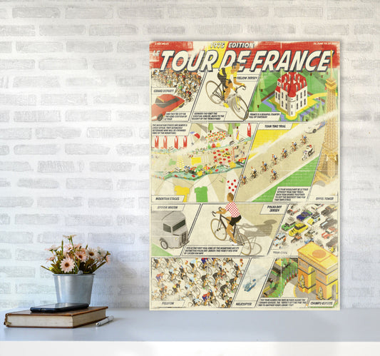 Comic Buch TDF Radfahren Druck