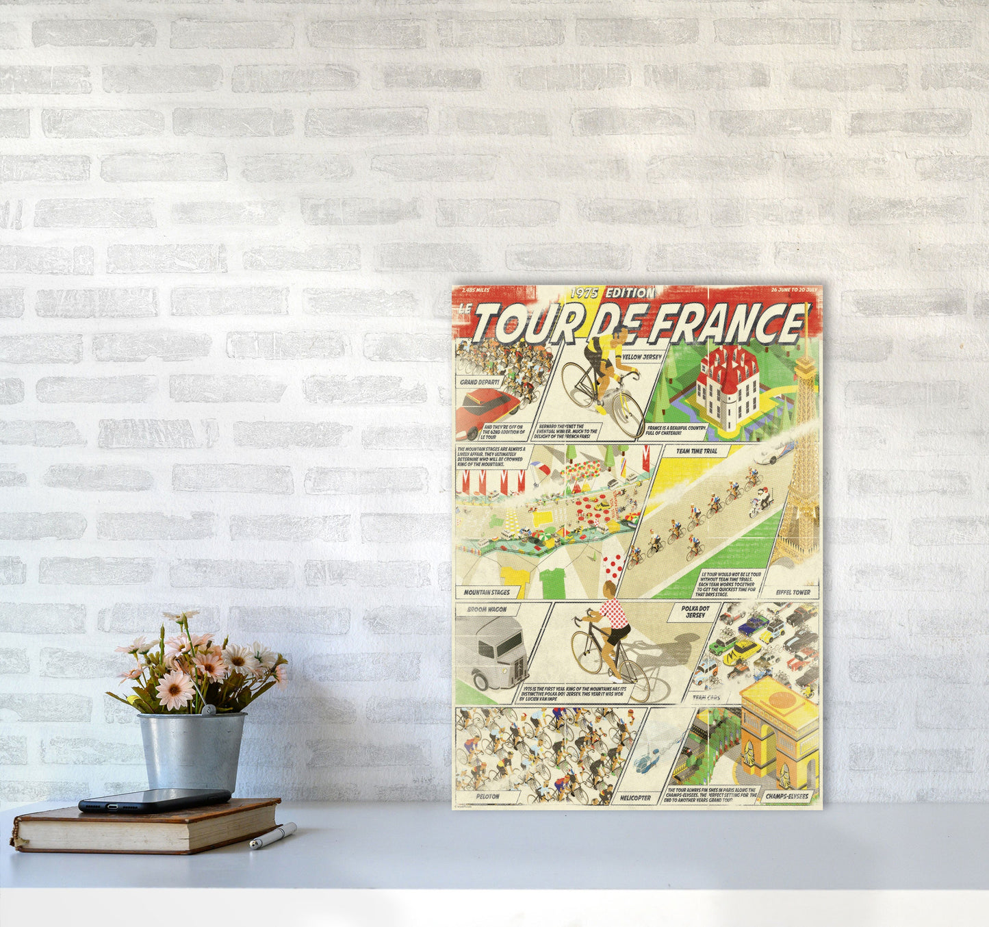 Comic Buch TDF Radfahren Druck