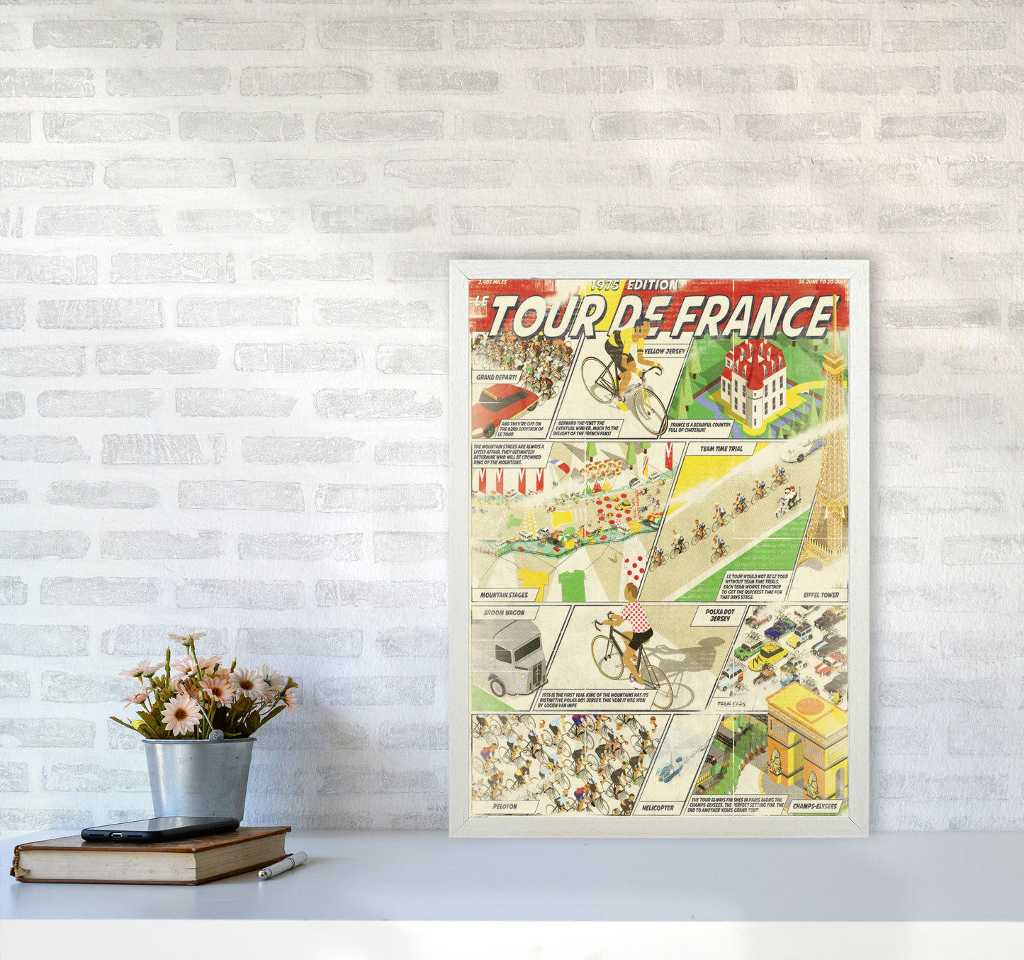 Comic Buch TDF Radfahren Druck