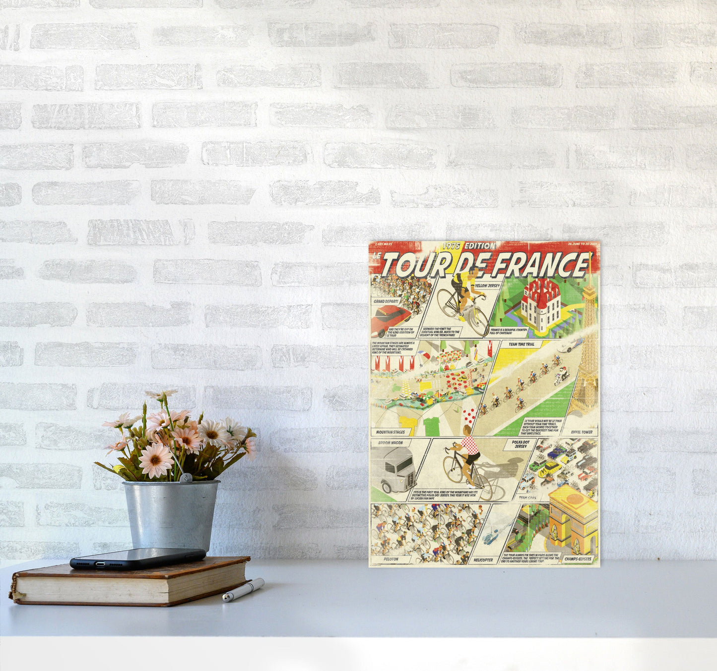 Comic Buch TDF Radfahren Druck
