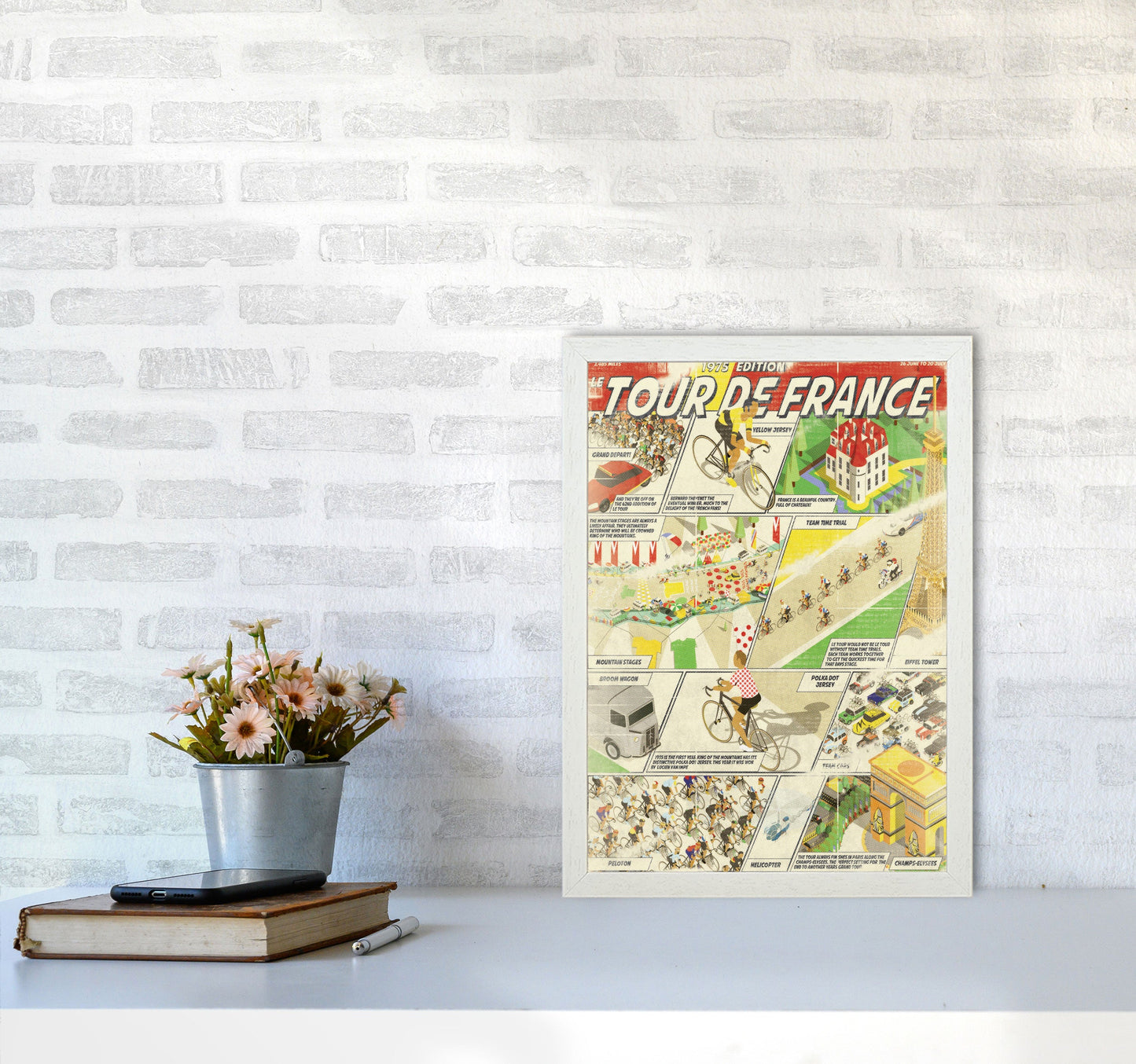 Comic Buch TDF Radfahren Druck
