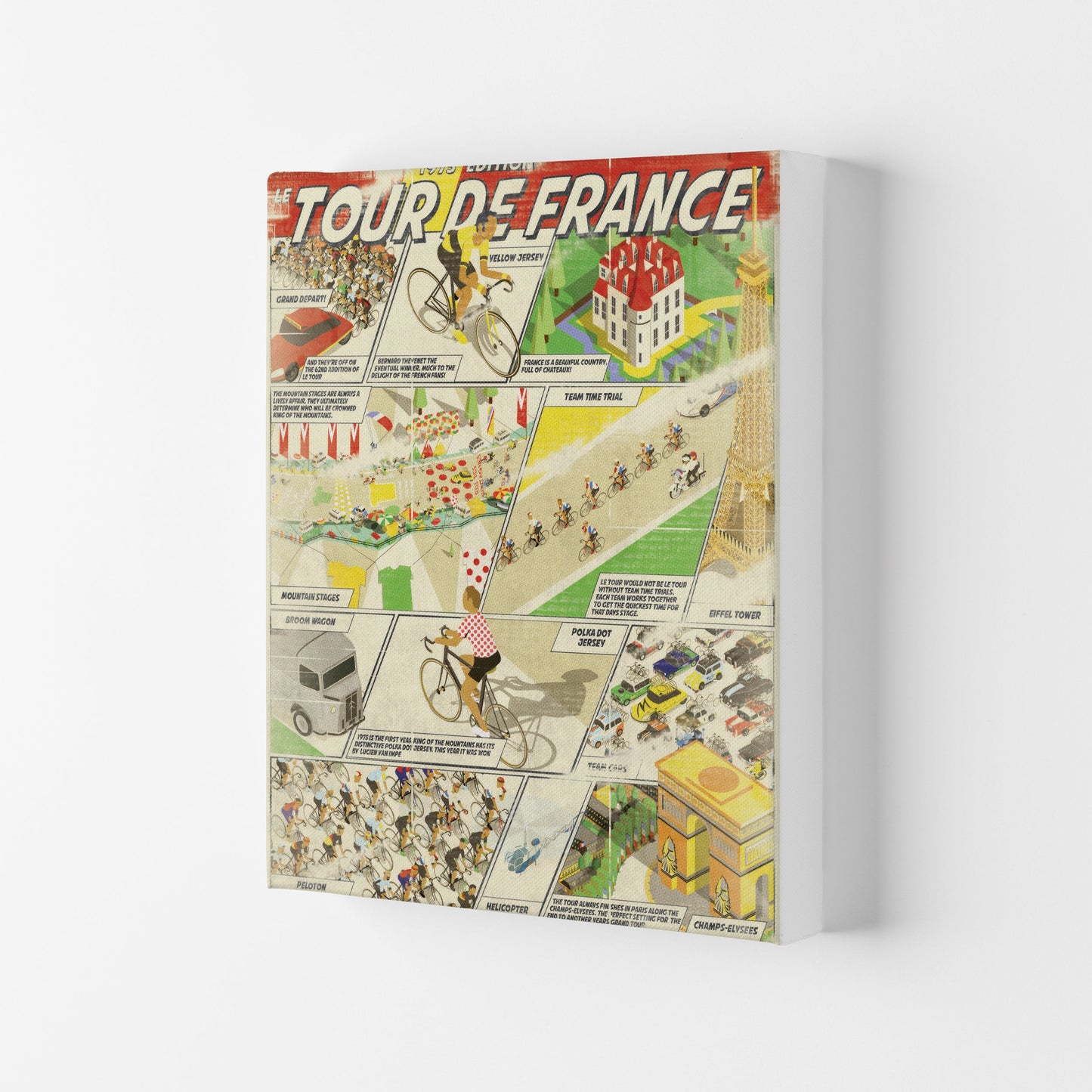 Comic Buch TDF Radfahren Druck
