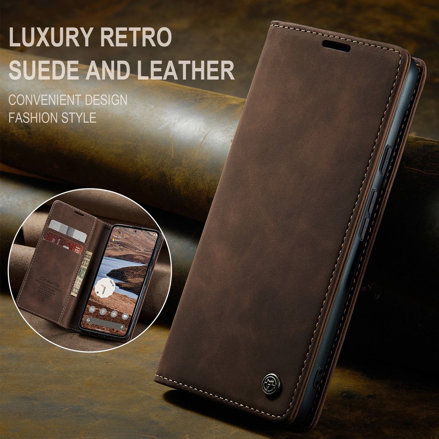 Frendorf | Retro Business PU Leder Brieftasche Flip Telefonhülle für Google Pixel 9