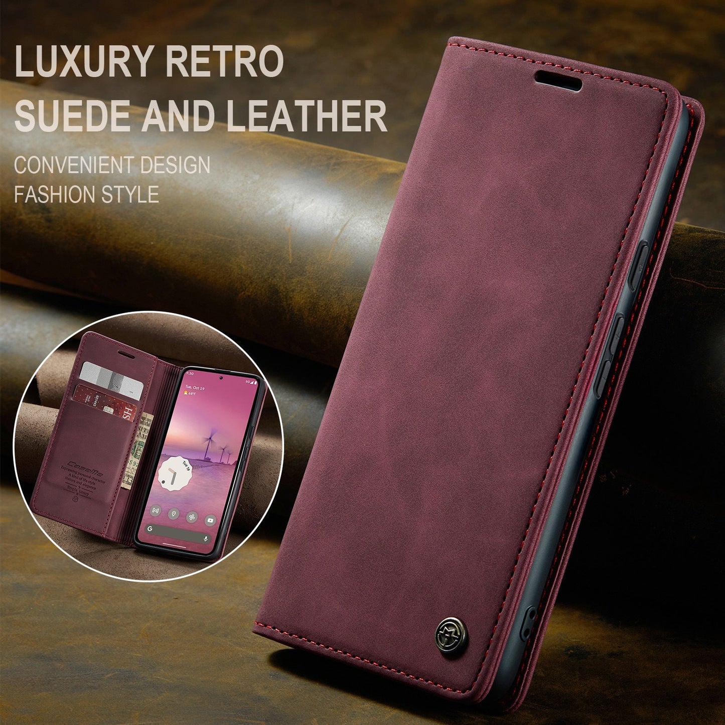 Frendorf | Retro Business PU Leder Brieftasche Flip Telefonhülle für Google Pixel 9