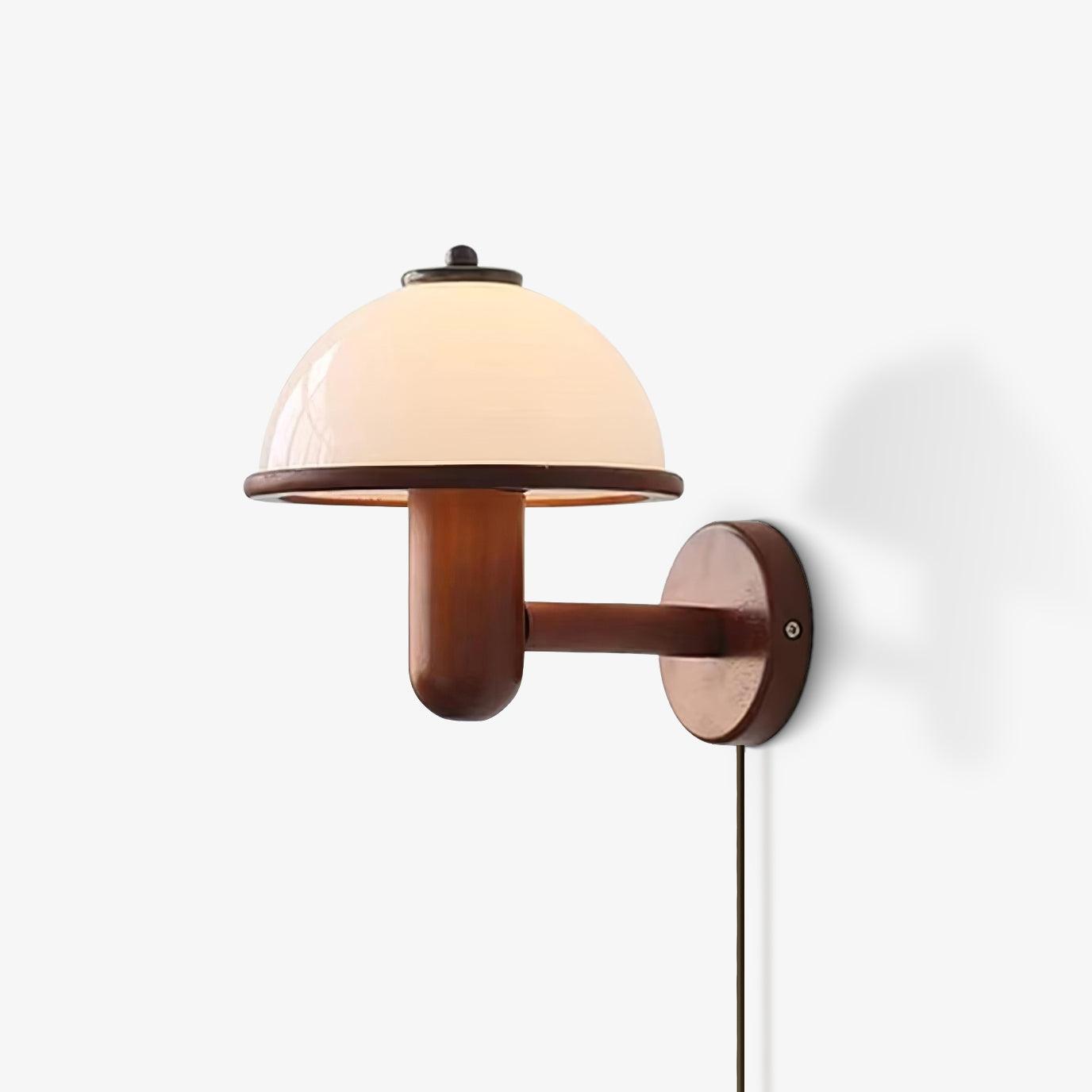 Frendorf | AetherWood Pilz Holz Wandleuchte | Handgefertigt | Rustikales Design | Wandbeleuchtung für Wohnzimmer & Schlafzimmer