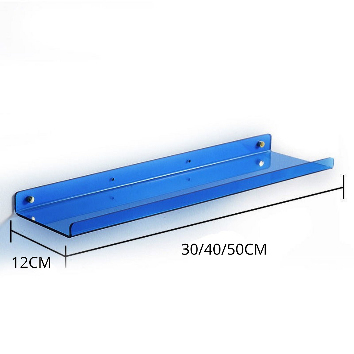 Wandregal Schwimmend - Wandregal Industriell - Duschregal - Duschbrett - Blau
