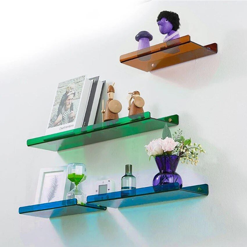 Wandregal Schwimmend - Wandregal Industriell - Duschregal - Duschbrett - Blau
