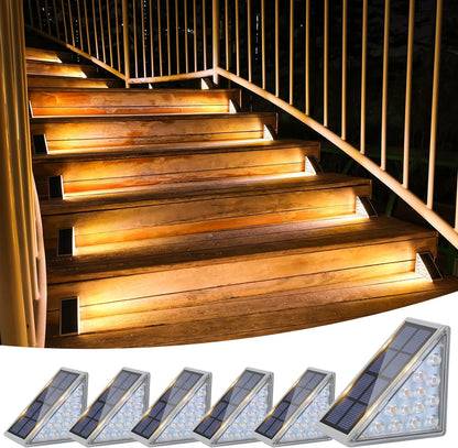 Frendorf | SolarStep LED Außenleuchten | Solarbetriebene Stufenbeleuchtung | Warmweiß & Kaltweiß